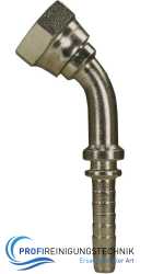 Dichtkegelpressnippel mit metrischem Gewinde DKOL  45º Edelstahl DN10